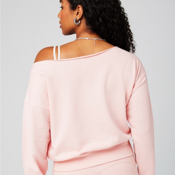 Fabletics Year Round Terry Off Shoulder Sweatshirt - Picture 2 of 4